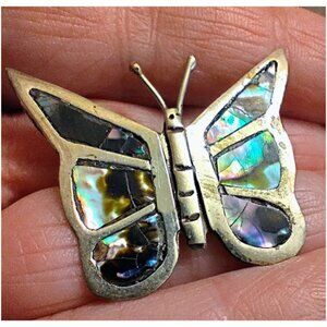VTG Butterfly MCM Taxco Mexico 925 Sterling Silver Signed Brooch Pin SW Boho